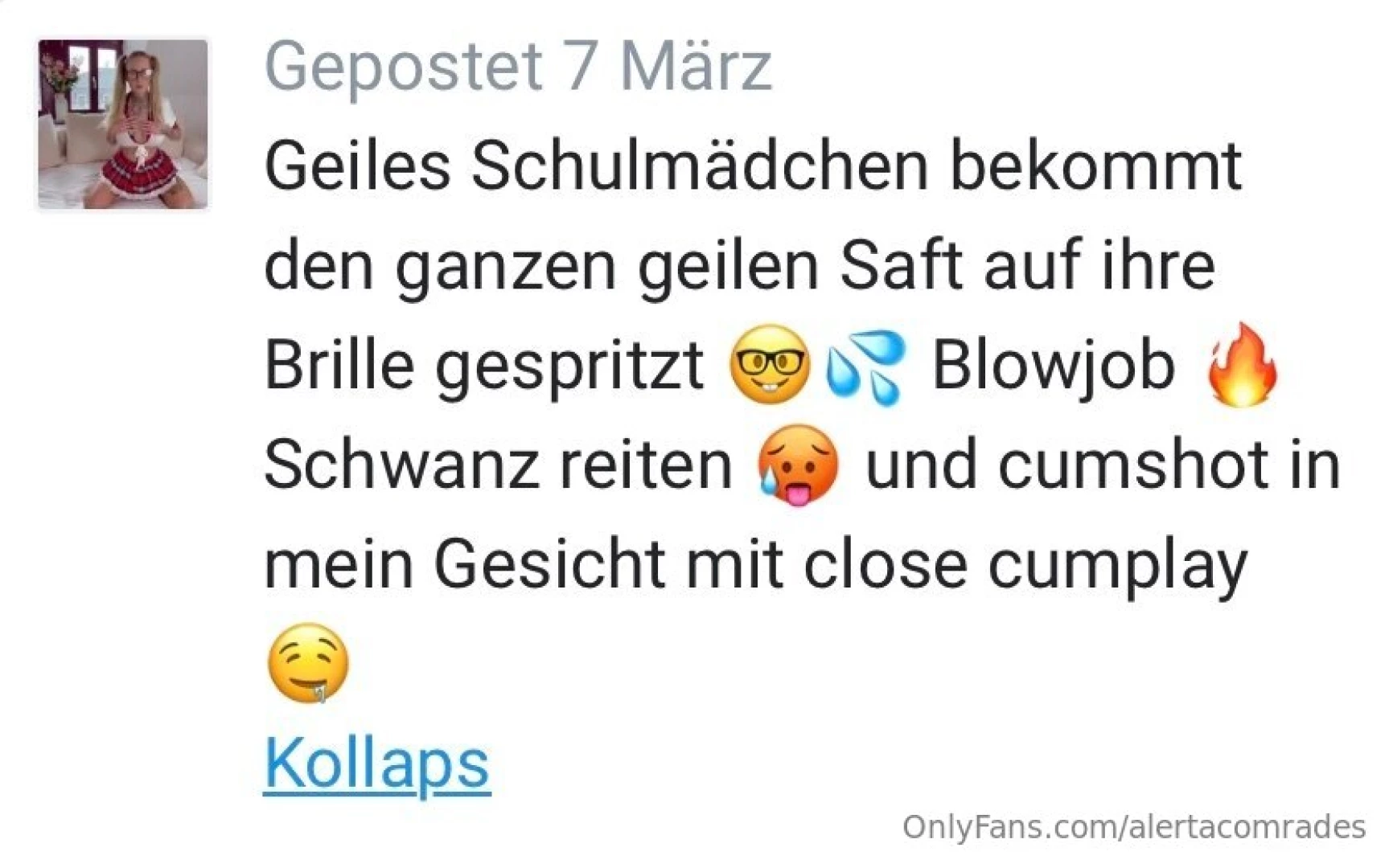 Hier nochmal eine bersicht der sextapes inkl bild und dem alten titel part 5 