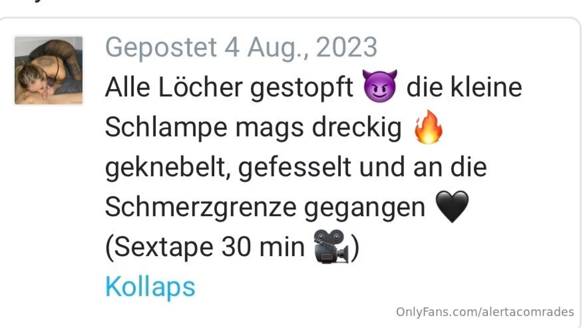 Hier nochmal eine bersicht der sextapes inkl bild und dem alten titel part 9 