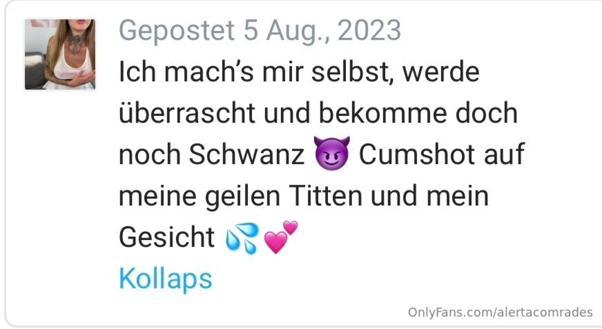 Hier nochmal eine bersicht der sextapes inkl bild und dem alten titel part 22 