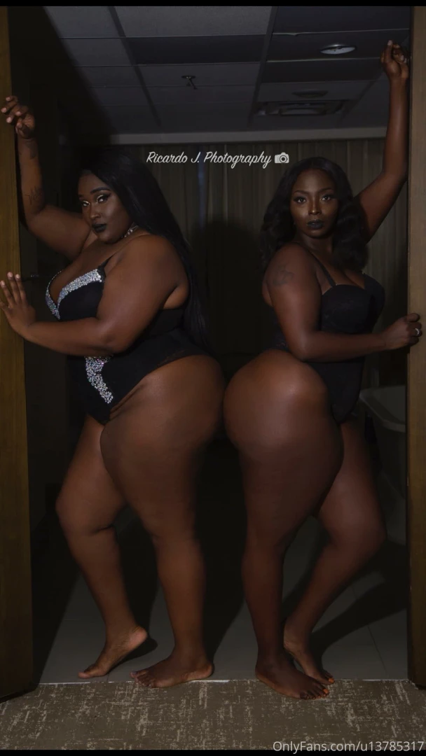Just 2 chocolate beauties embracing it all 