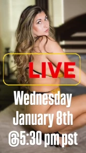 Join me for 1st live if the new year wednesday january 8th 5 30 pm pst