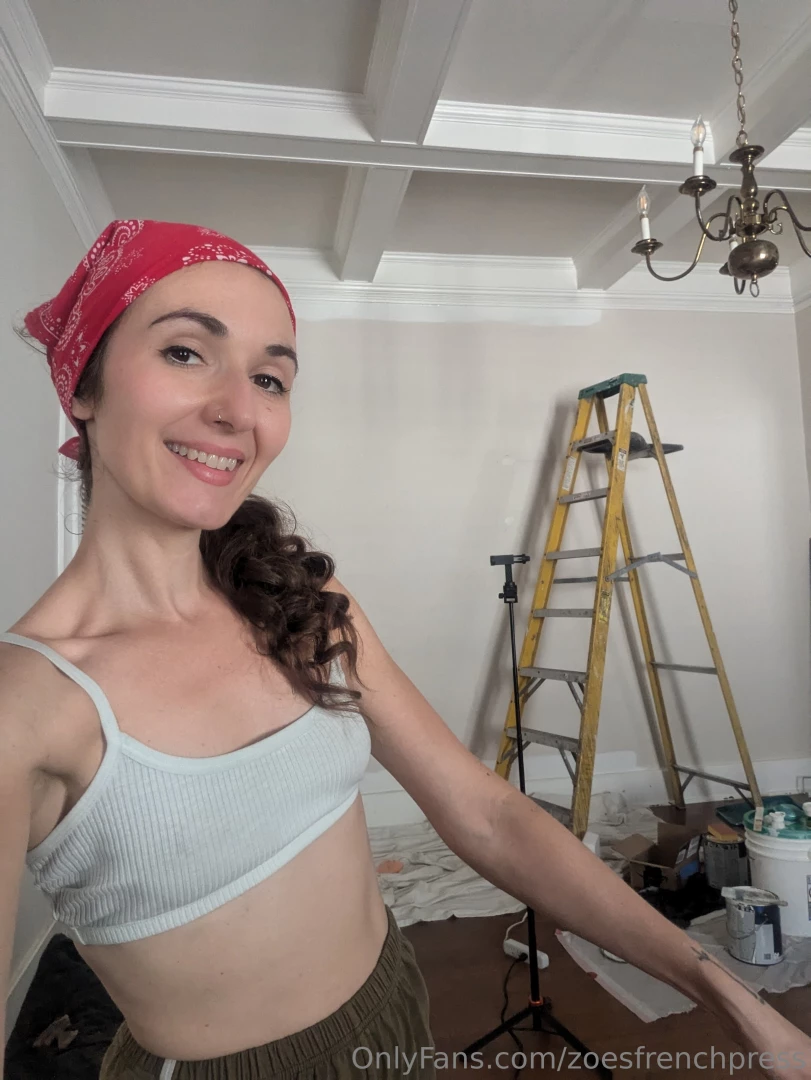 Painting the projector wall i love painting 