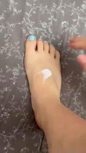I love putting lotion on my feet