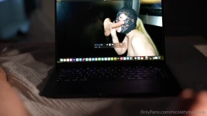Jacking him off while he watches my hotwife porn - a pov cucking him
