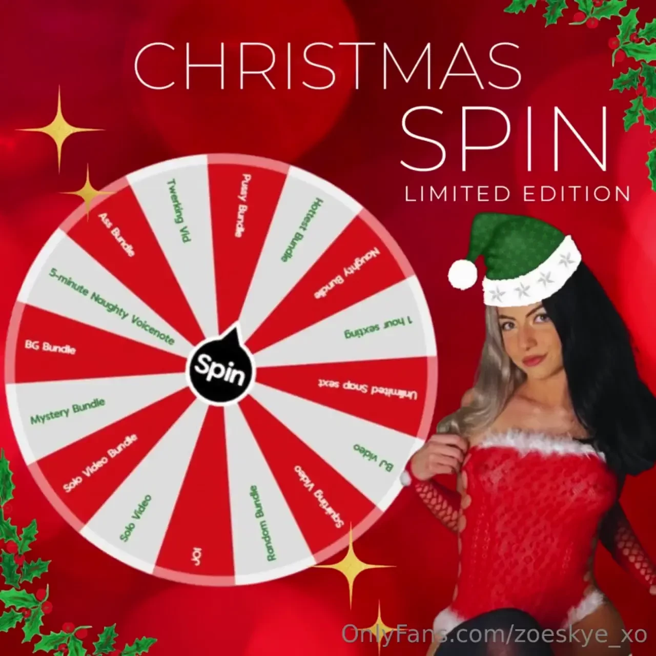 Christmas wheel -- limited edition nbsp 15 1 spin 25 2 spin 35 3 spins 