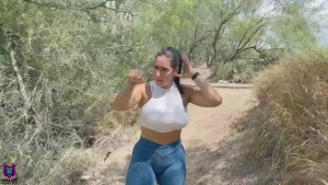 Legging cardio fuck under the bridge