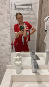 Selfie before work stewardess flightattendant fyp uniform selfie