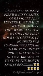 We are 7 8 to start the month we just cashed our 5 figure bet as