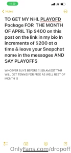 Nhl playoffs monthly and free tennis rest of month tip 400 increments