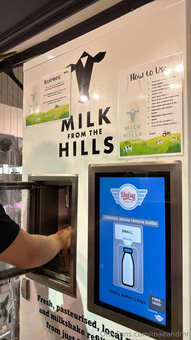 Yummy had to hike for this milk i was so tired and out of breath but part 1 