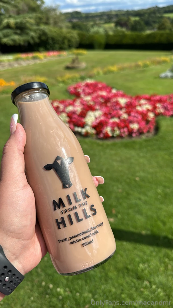 Yummy had to hike for this milk i was so tired and out of breath but 