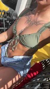 Soaking up the sun on this trip