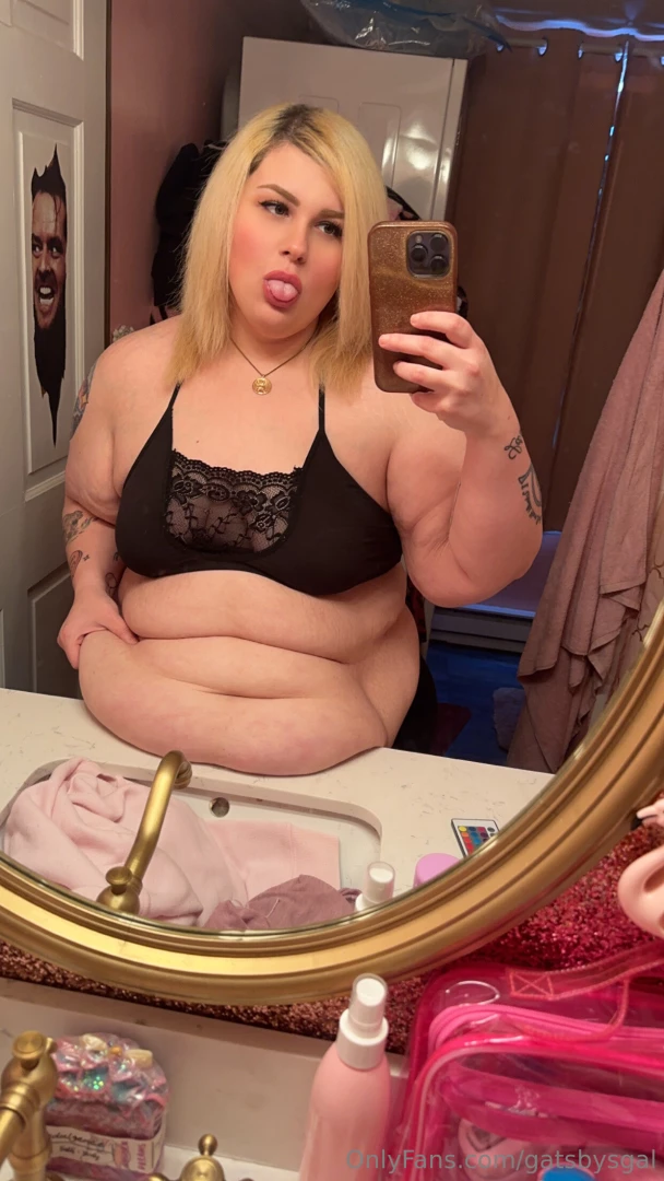 Latest fat habit is putting my belly on the counter while i do my hair part 1 