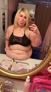 Latest fat habit is putting my belly on the counter while i do my hair part 1