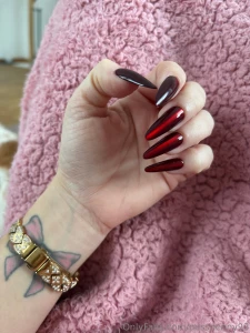 Red nails bc i know you love them preparing myself for upcoming videos