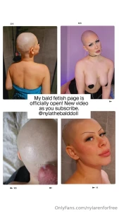 My new bald fetish page is officially open nylathebalddoll i create