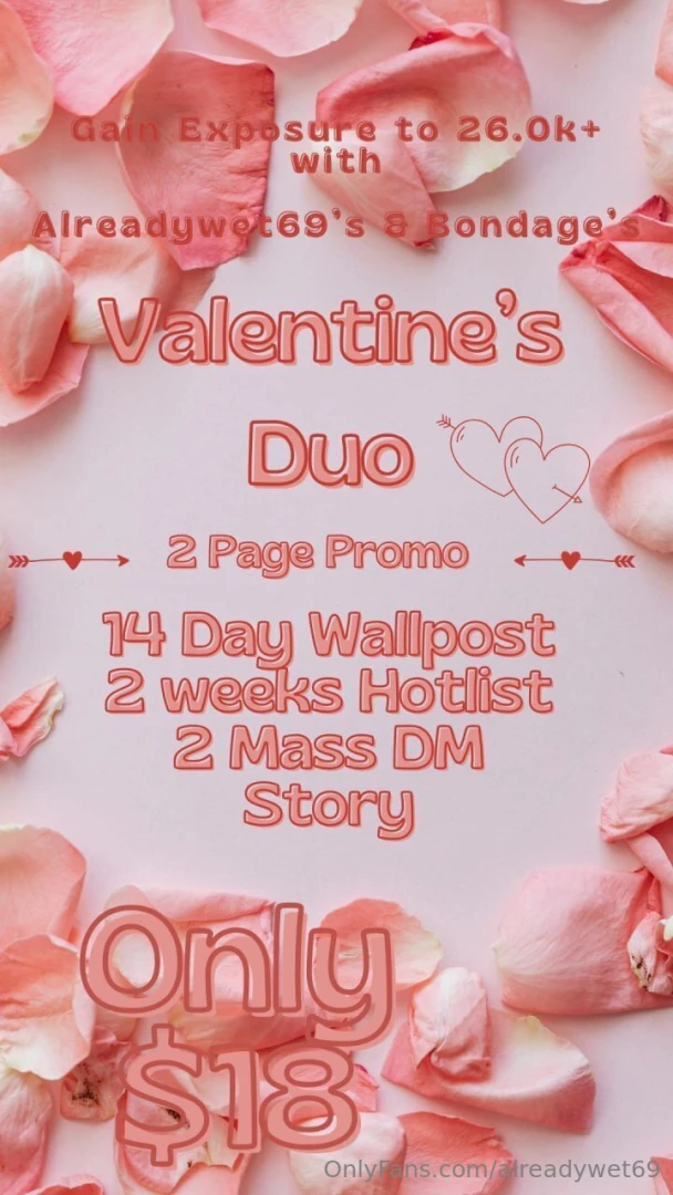 Promo on 2 pages exposure to 26 0k 18 available from february 14th to 