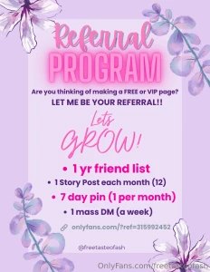 Have you been thinking about making a free or vip page let me be your