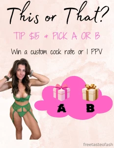 Are you down to try your luck either a or b you re still a winner