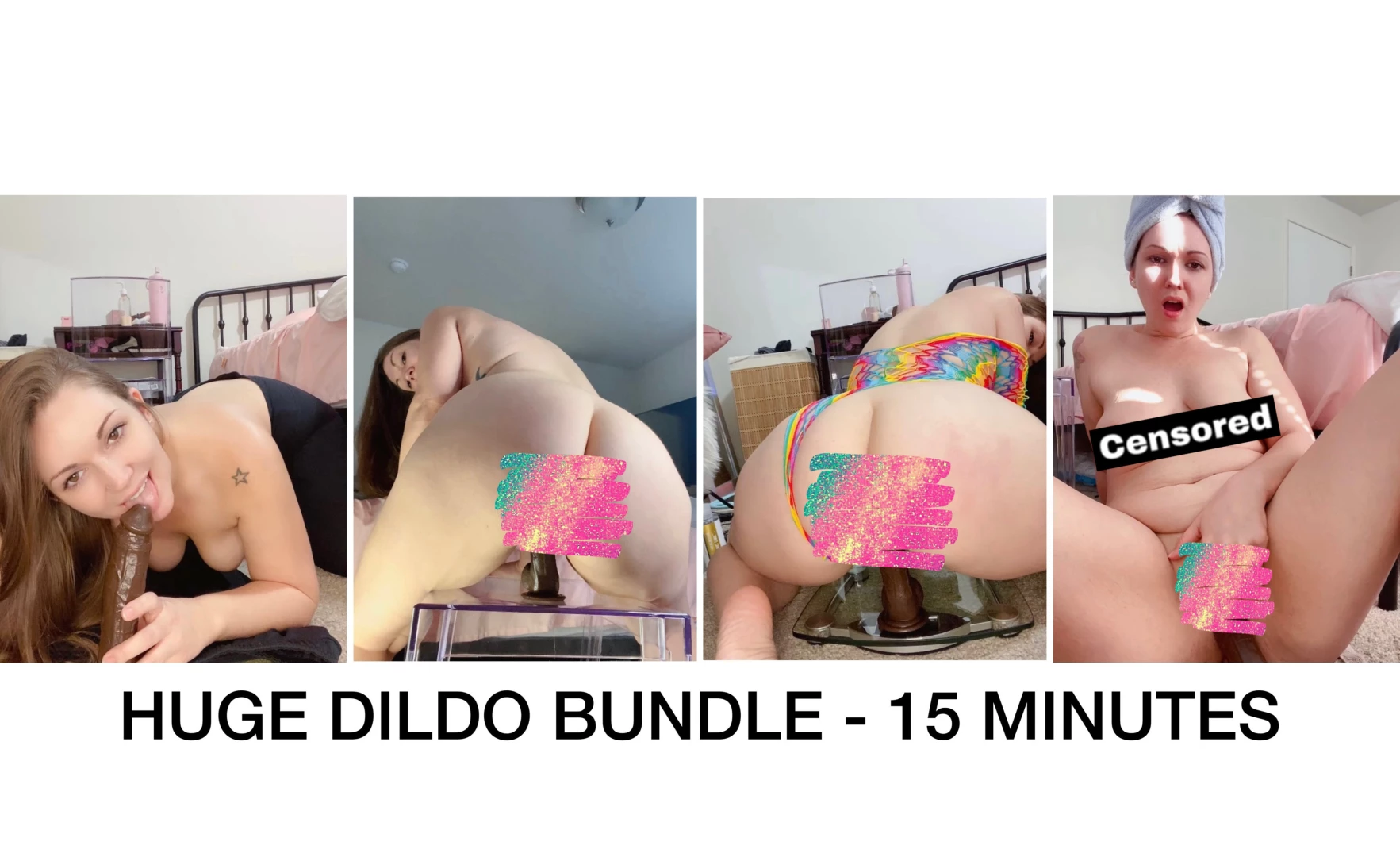 I can t believe i fit this huge dildo inside me i love how it part 1 