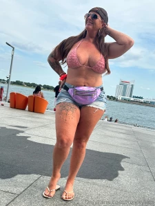 Having some fun on the river walk