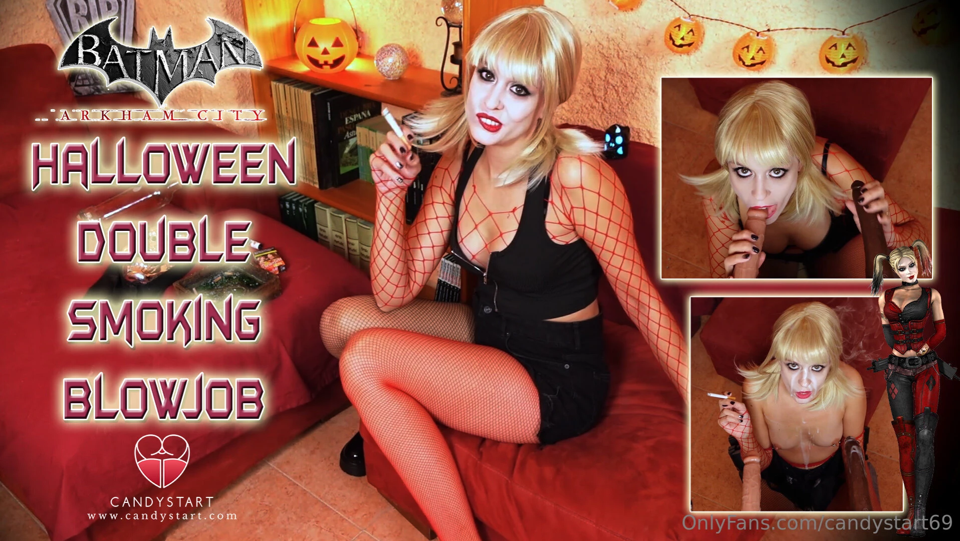 Smoking - double blowjob 14min halloween is coming and we have to 