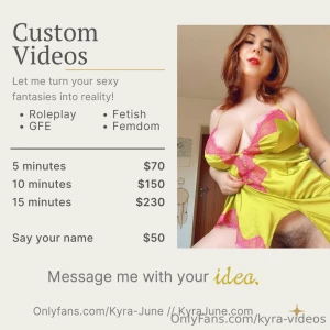 I am officially open for custom videos this is my tip menu for custom