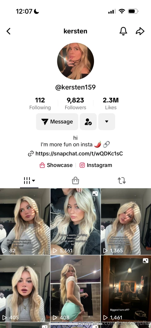 Go follow kersten159 on tiktok for a kiss i ll follow back 