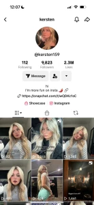 Go follow kersten159 on tiktok for a kiss i ll follow back