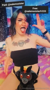 Big booty goth witch paid salemssister - no ppv solo content - free 1