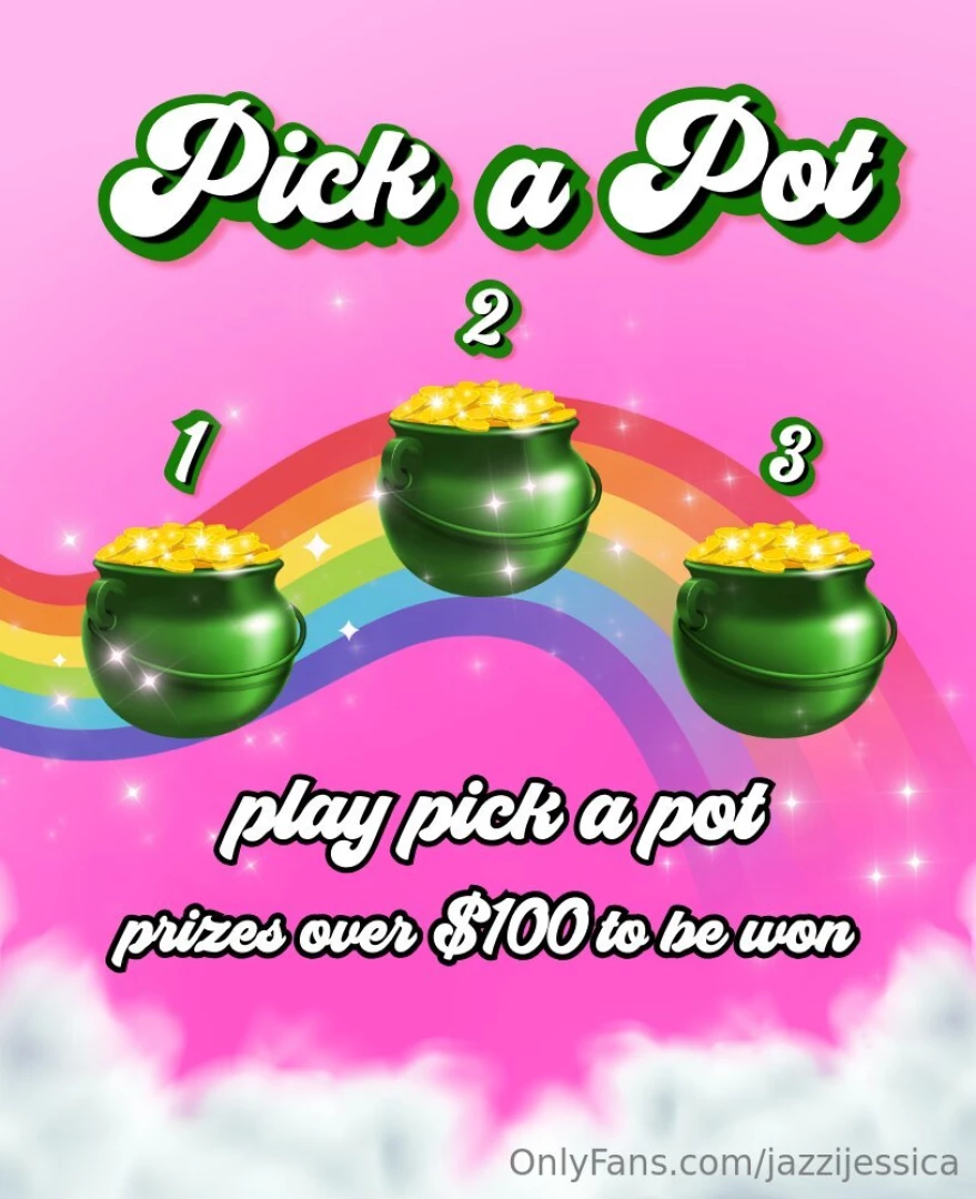 You tip 15 and pick a pot lets see what you won babe all of them is a 