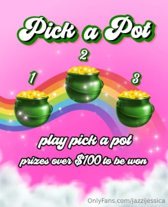 You tip 15 and pick a pot lets see what you won babe all of them is a