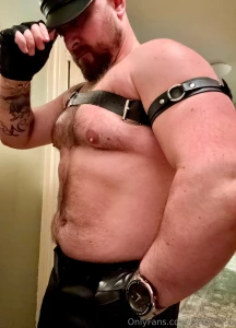 Leather gear got my cock so hard part 1