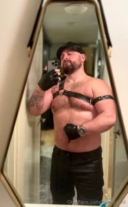 Leather gear got my cock so hard part 2