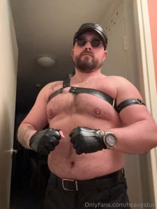 Leather gear got my cock so hard