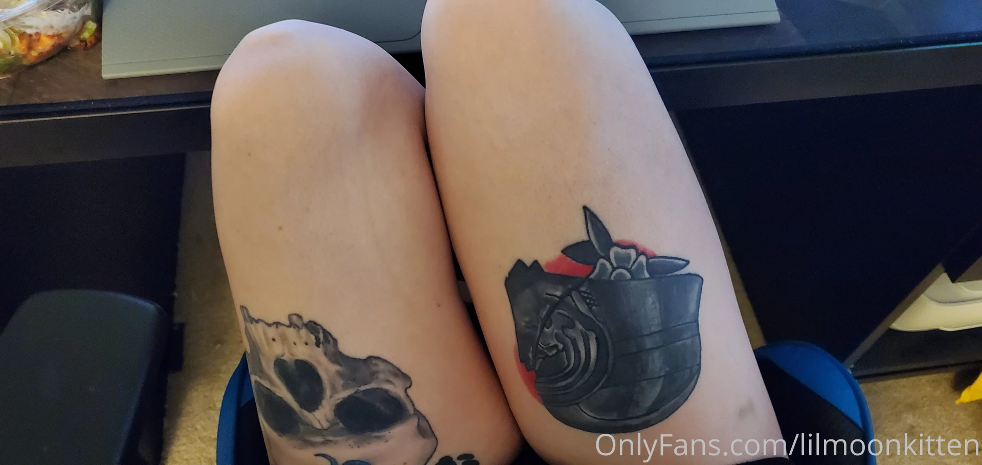 Relaxing at my desk after work 