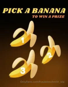 Going bananas tip me 6 and choose a banana to reveal your surprise