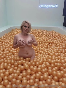 Put it between the balls
