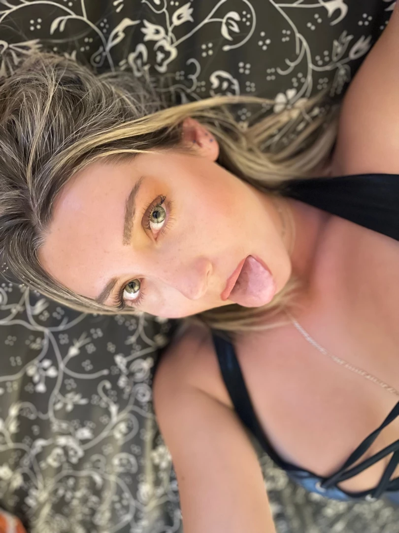 My tongue is out 