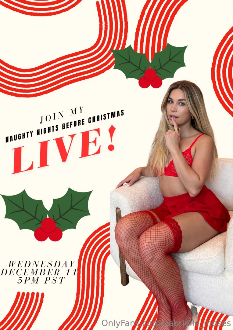 Naughty nights before christmas live wednesday tomorrow 5pm pst be as 