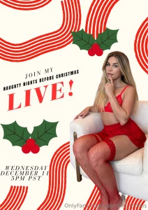 Naughty nights before christmas live wednesday tomorrow 5pm pst be as