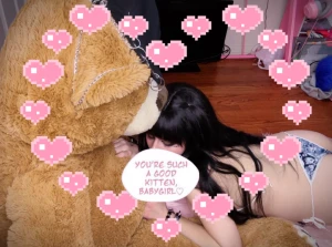 I got some requests to give my bear a bj so enjoy