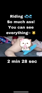 Oh my you can see it all watch it go in and out while my ass bounces