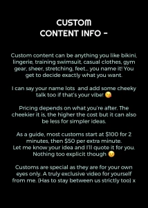 Custom content menu finally made one hehe been high in demand so here