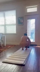 Hey hey it s naked yoga time i have a little surprise for you this