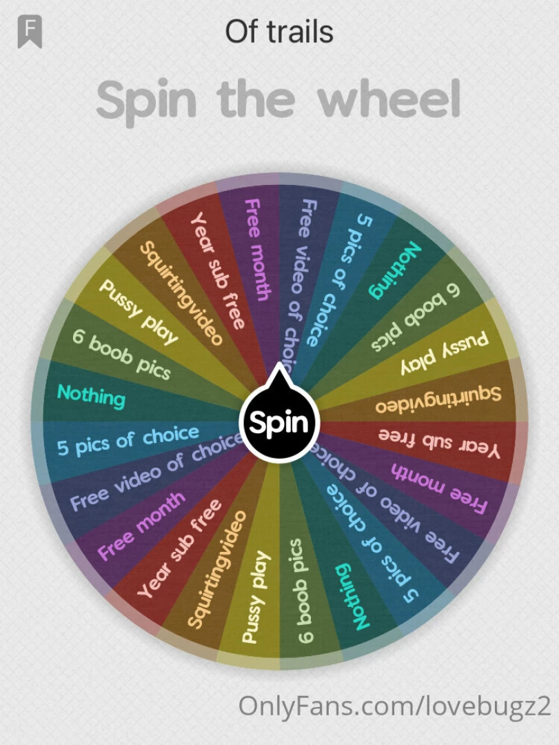 Who s ready for a spin 5 a spin or 2 spins for 8 