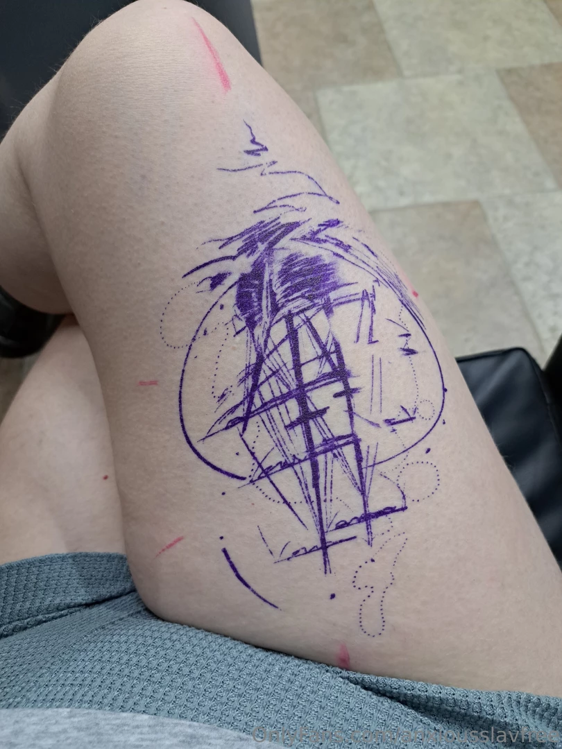 Getting a tattoo 