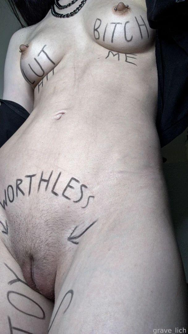 You know what to do pale petite bodywriting bdsm submissive slave part 3 