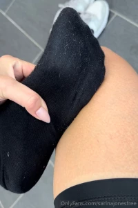 Do you like these sweat prints on my socks right after the gym part 1