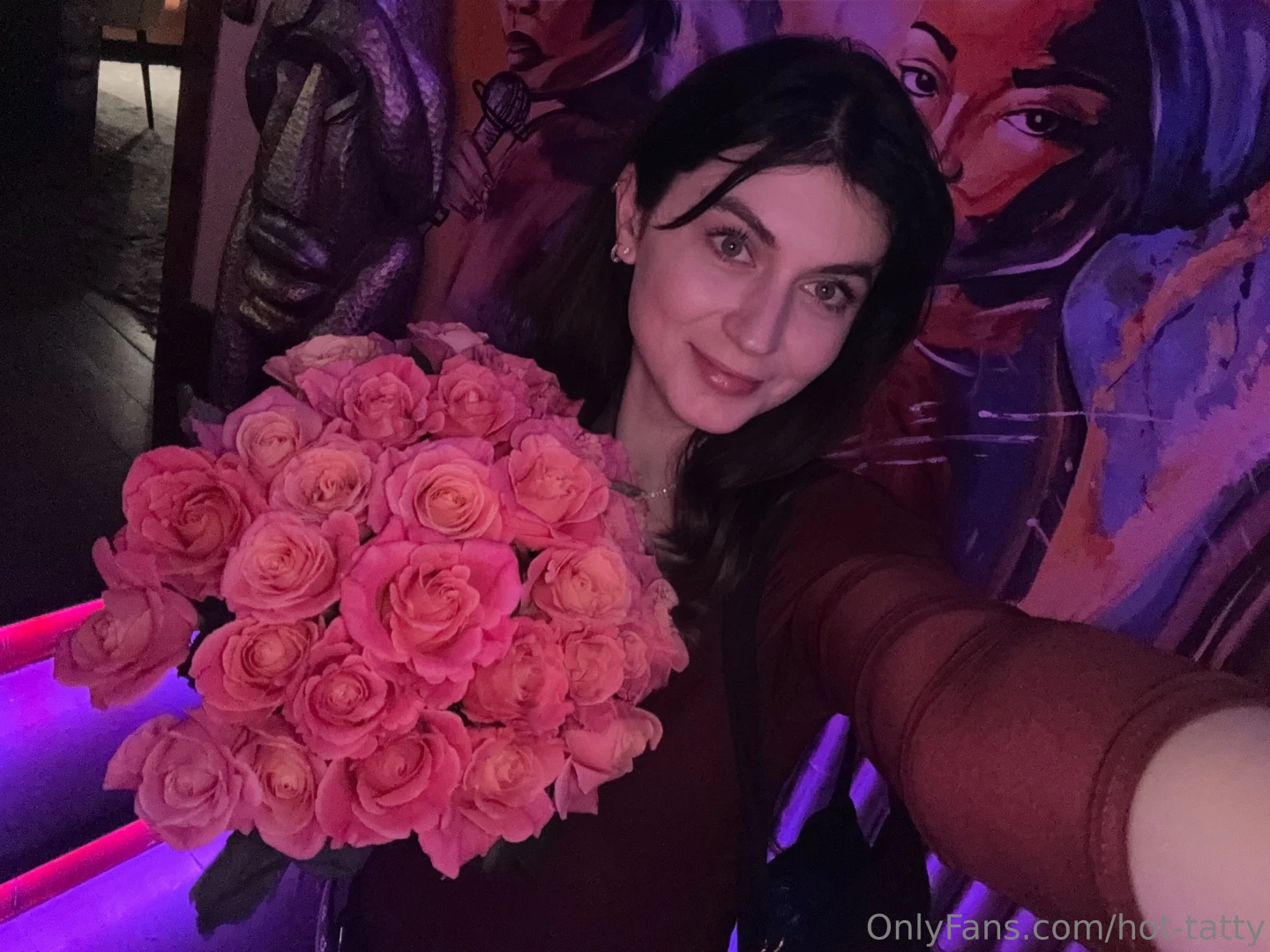 A sunny day and such a lovely bouquet these brightly colored roses 